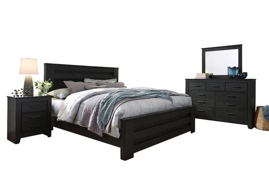 Ashley Brinxton 4PC E King Poster Bedroom Set In Black