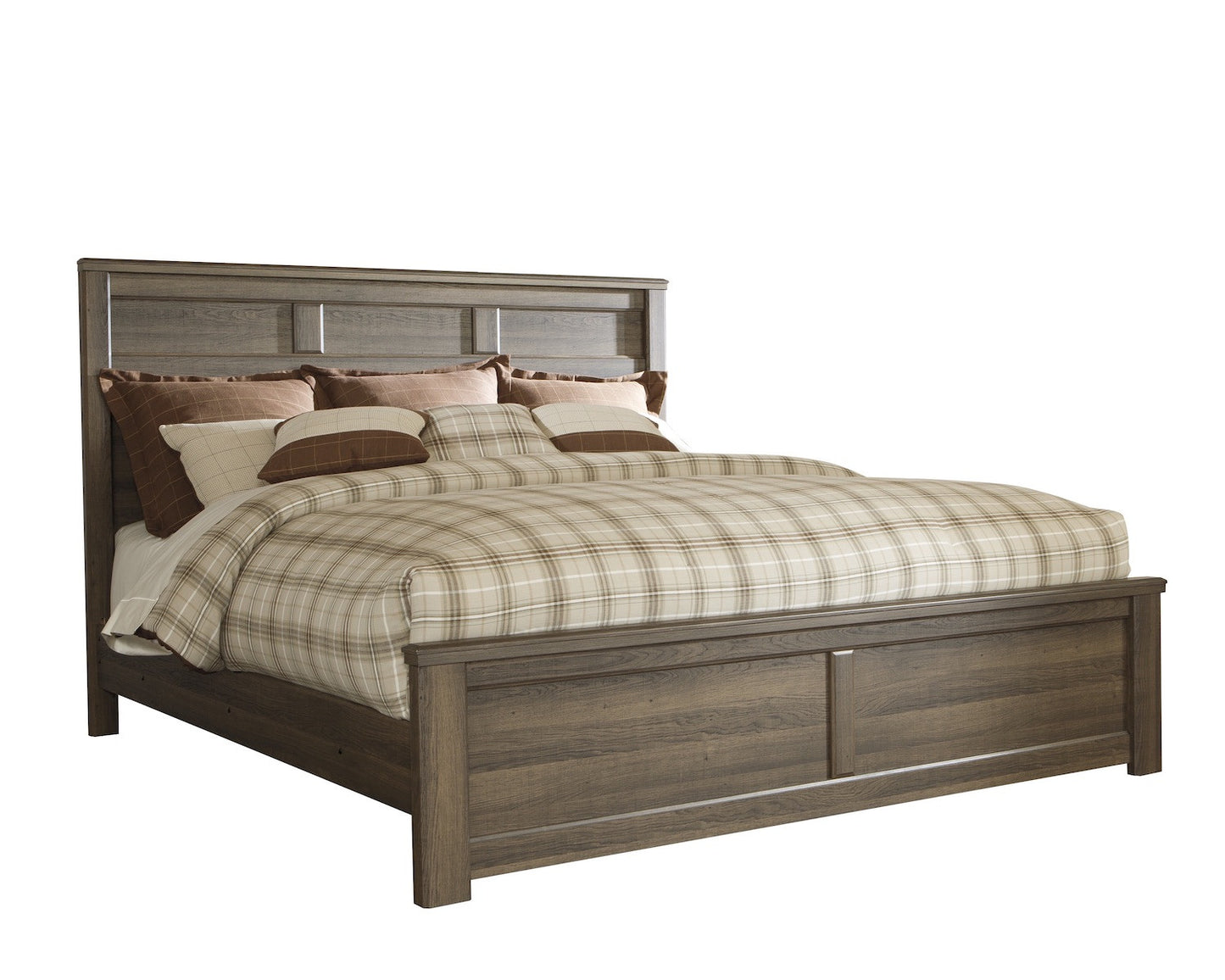 Ashley Juararo Cal King panel Bed In Dark Brown