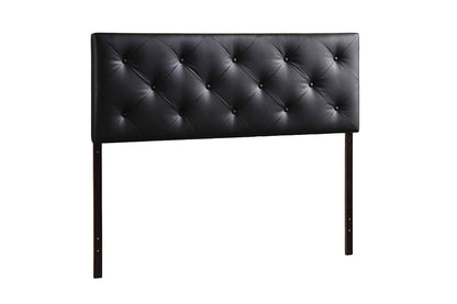 Contemporary King Size Headboard in Black PU Leather bxi6351-117