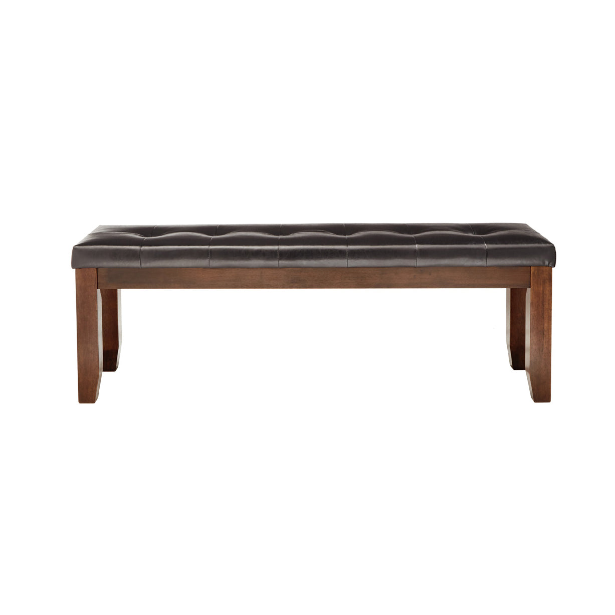 Homelegance Ameillia 60 inch Dining Bench in Dark Brown Leatherette