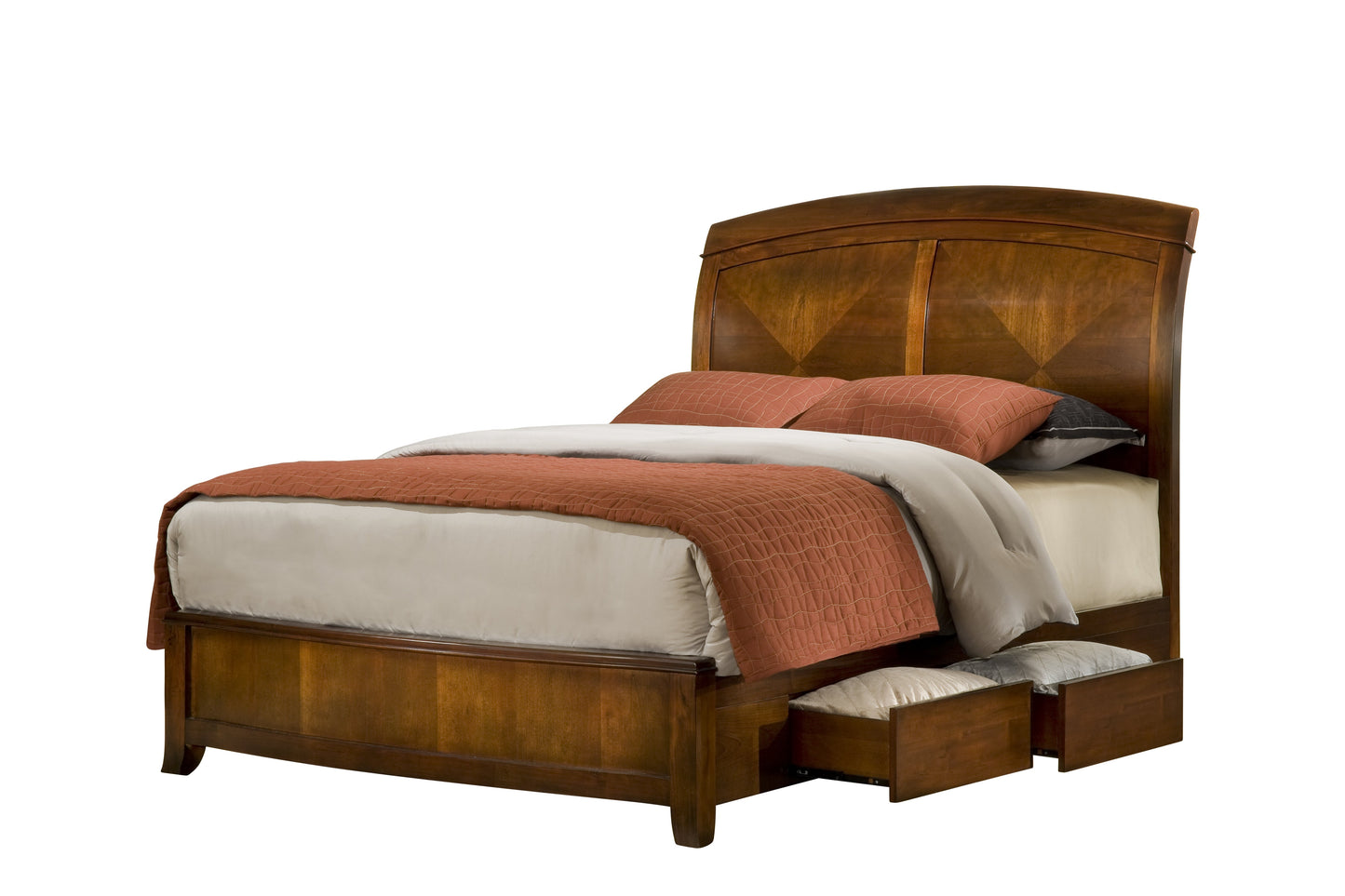 Modus Brighton E King Storage Bed in Cinnamon