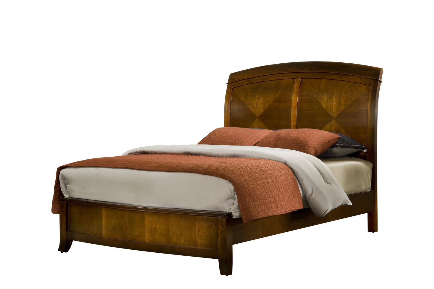 Modus Brighton 6PC Queen Bedroom Set w 2 Nightstand in Cinnamon