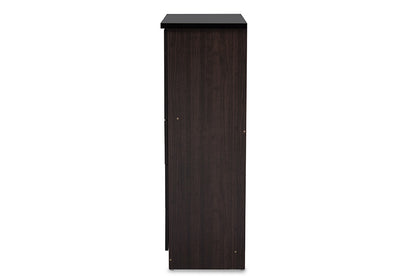 Contemporary Tallboy Storage Chest in Dark Brown