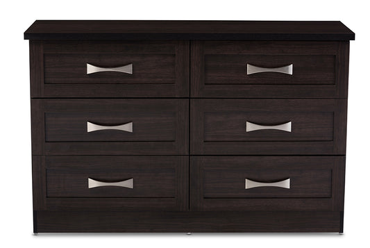 Contemporary Storage Dresser in Dark Brown