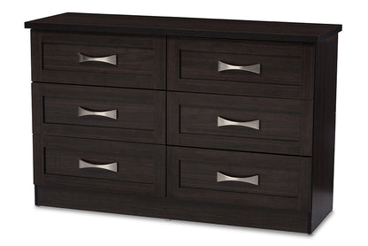 Contemporary Storage Dresser in Dark Brown