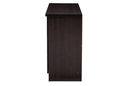 Contemporary Storage Dresser in Dark Brown