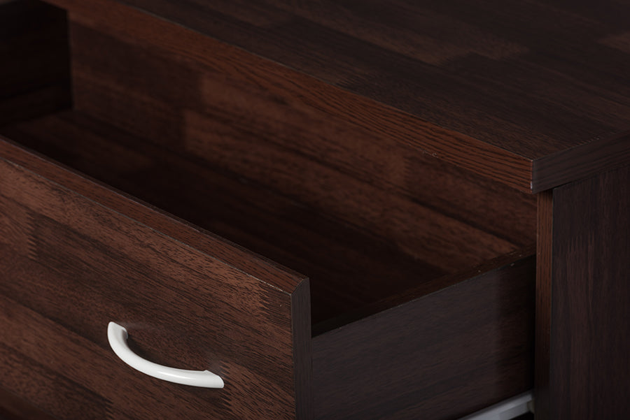 Contemporary 4 Drawer Storage Chest in Brown - The Furniture Space.