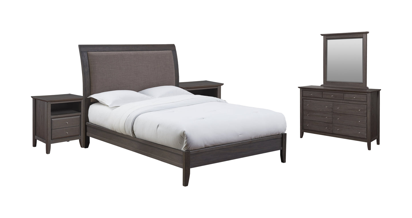 Modus City II 5PC Cal King Bedroom Set with 2 Nightstand in Dolphin