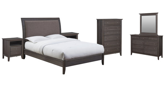 Modus City II 6PC Cal King Bedroom Set with Chest in Dolphin