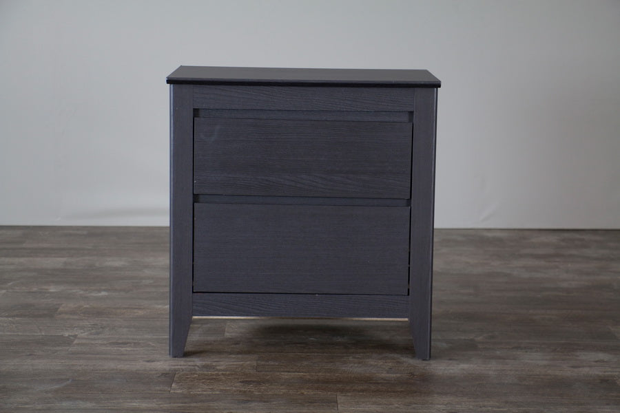 Traditional French Nightstand in Dark Brown Wood