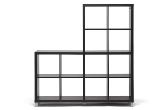 Modern Cube Shelf Unit in Dark Brown