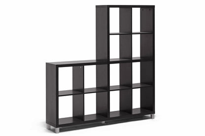 Modern Cube Shelf Unit in Dark Brown