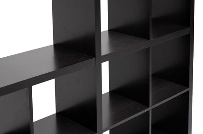 Modern Cube Shelf Unit in Dark Brown