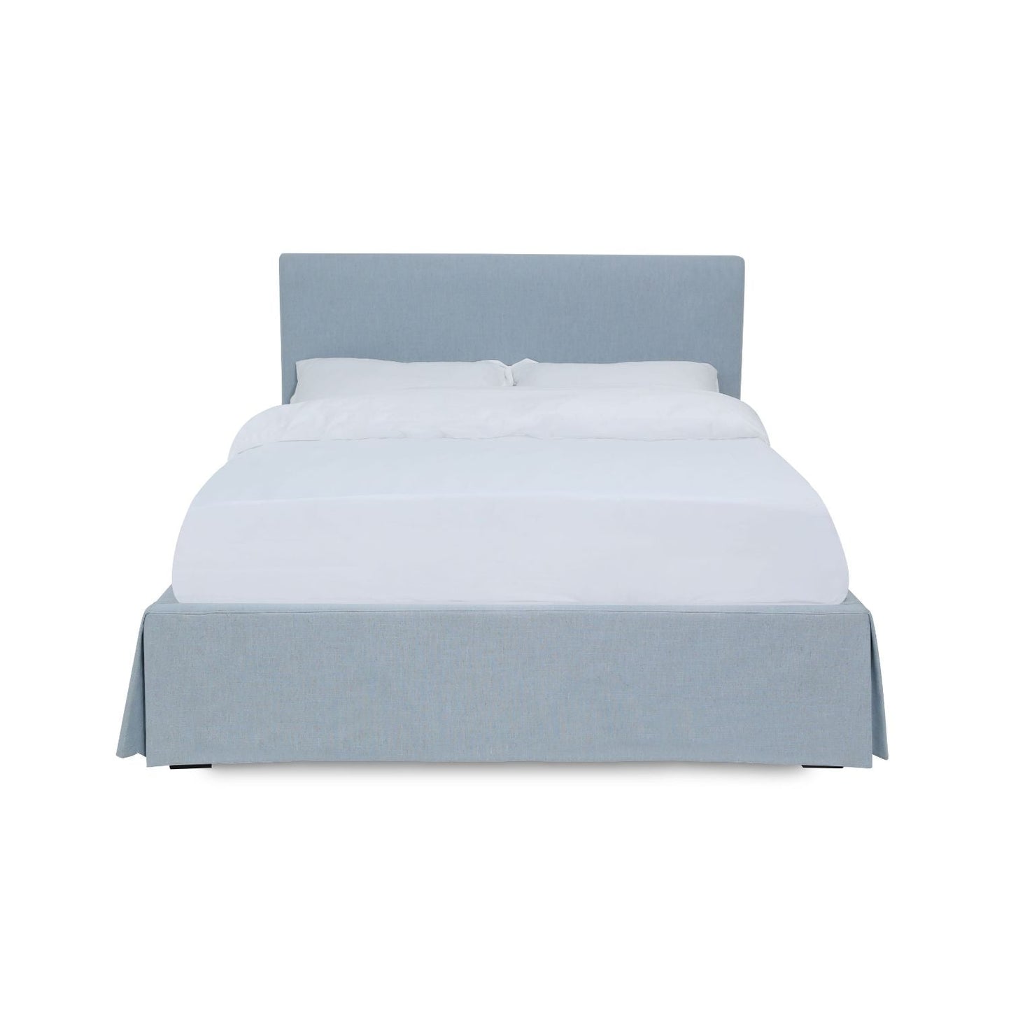 Modus Shelby Queen Upholstered Storage Panel Bed in Sky