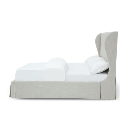 Modus Hera Full Upholstered Storage Panel Bed in Oatmeal