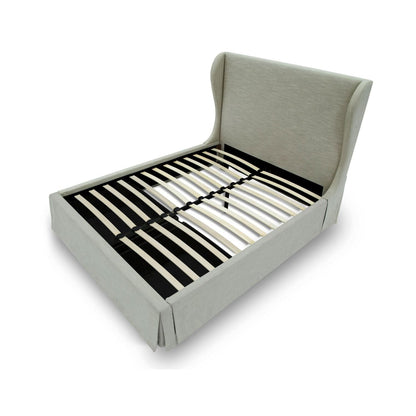 Modus Hera Full Upholstered Storage Panel Bed in Oatmeal