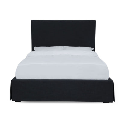 Modus Cheviot Queen Upholsterd Skirted Panel Bed in Iron