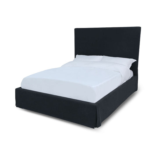 Modus Cheviot Cal King Upholsterd Storage Panel Bed in Iron