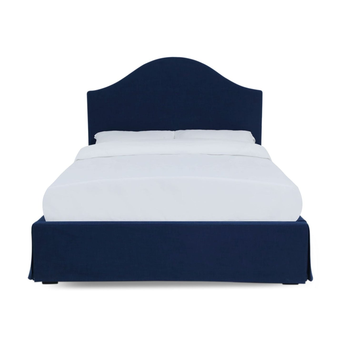 Modus Sur Queen Upholstered Skirted Panel Bed in Navy