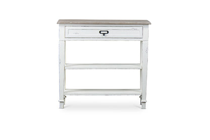 Traditional French Console Table in White/Light Brown bxi6028-111