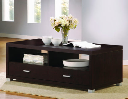 Contemporary Coffee Table in Dark Brown - The Furniture Space.