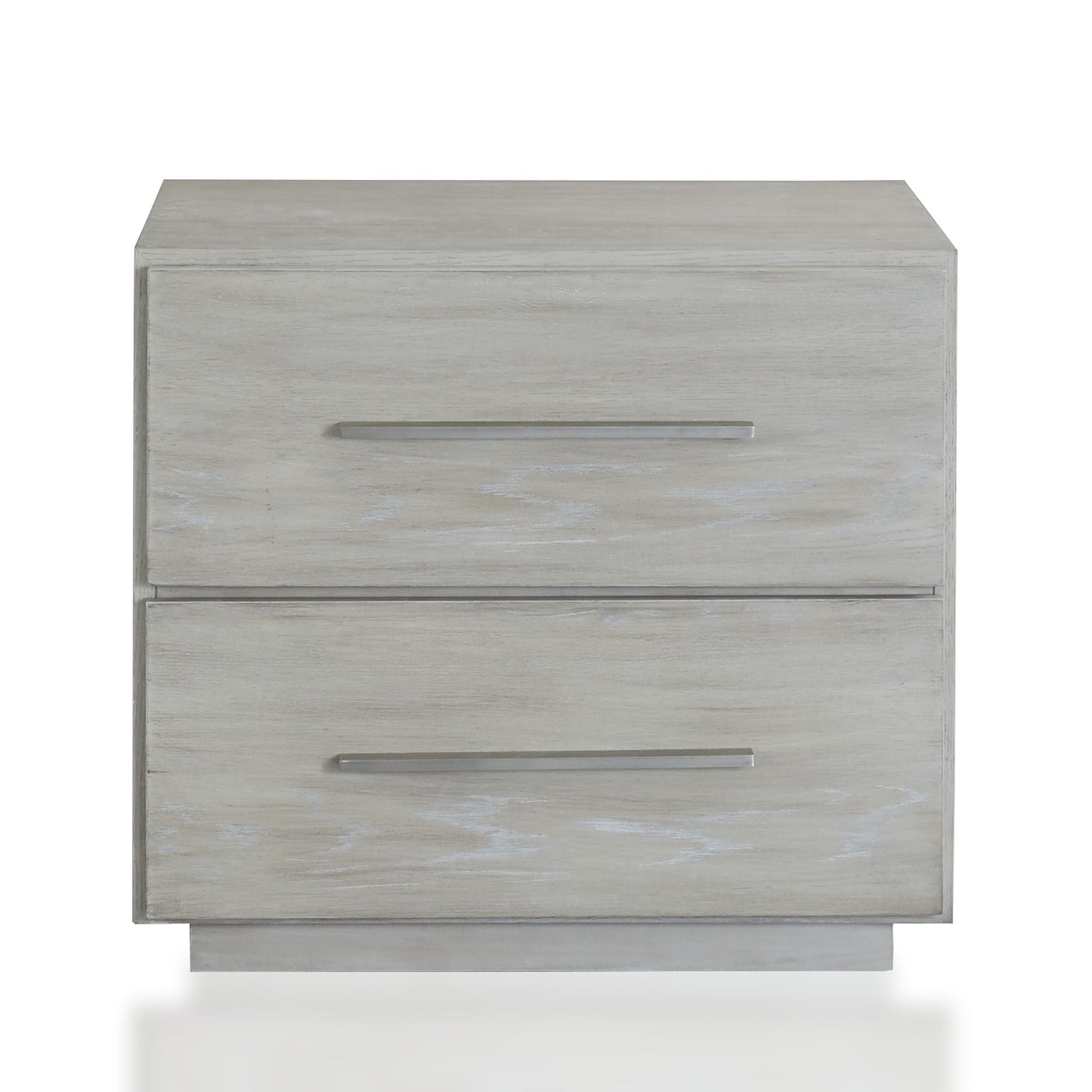 Modus Destination Two Drawer Nightstand in Cotton Grey