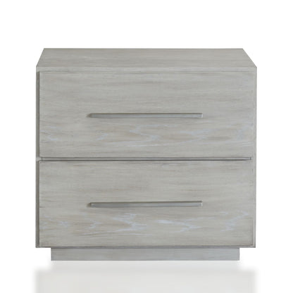 Modus Destination Two Drawer Nightstand in Cotton Grey