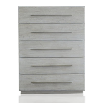 Modus Destination Five Drawer Chest in Cotton Grey