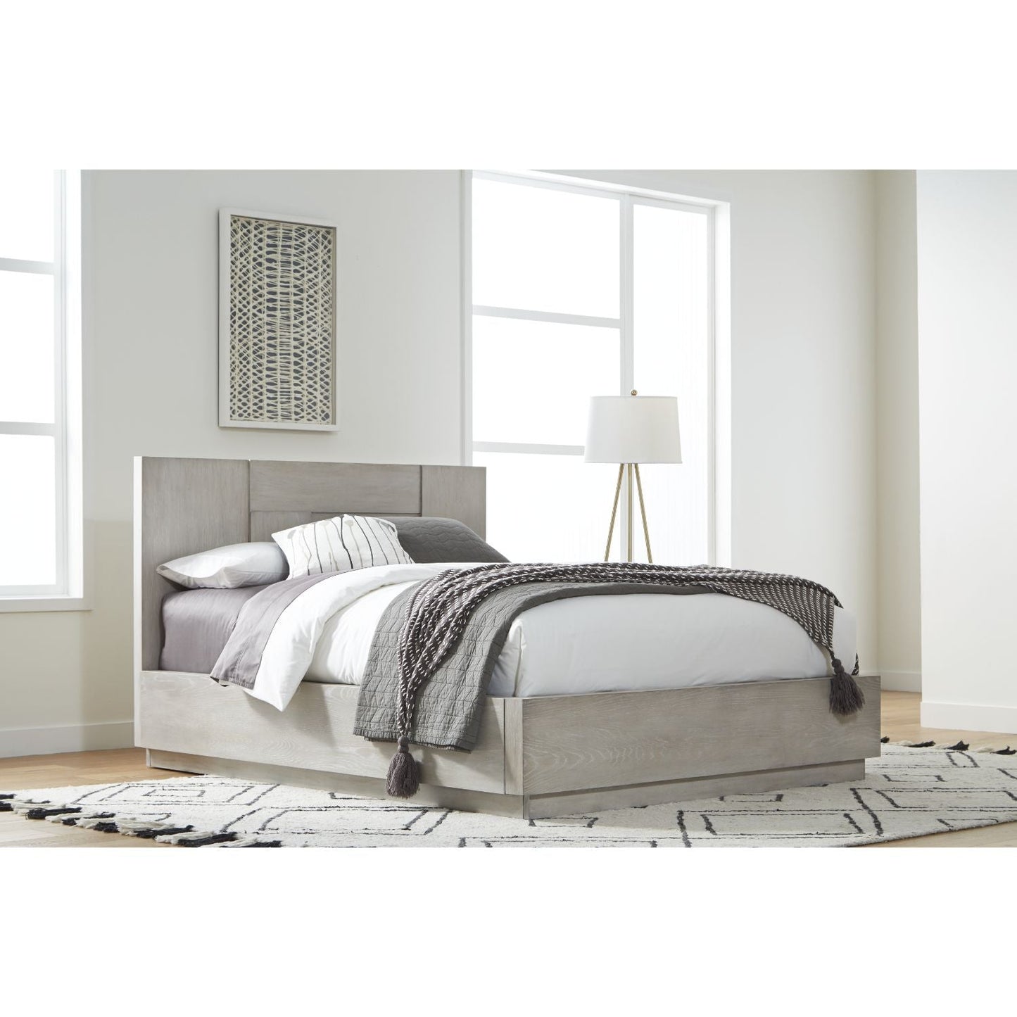 Modus Destination Cal King Panel Bed in Cotton Grey