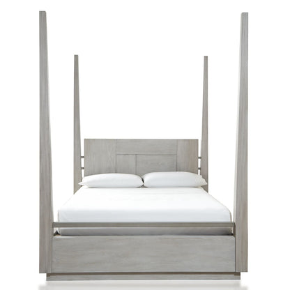 Modus Destination 5PC Full Poster Bedroom Set w Chest in Cotton Grey