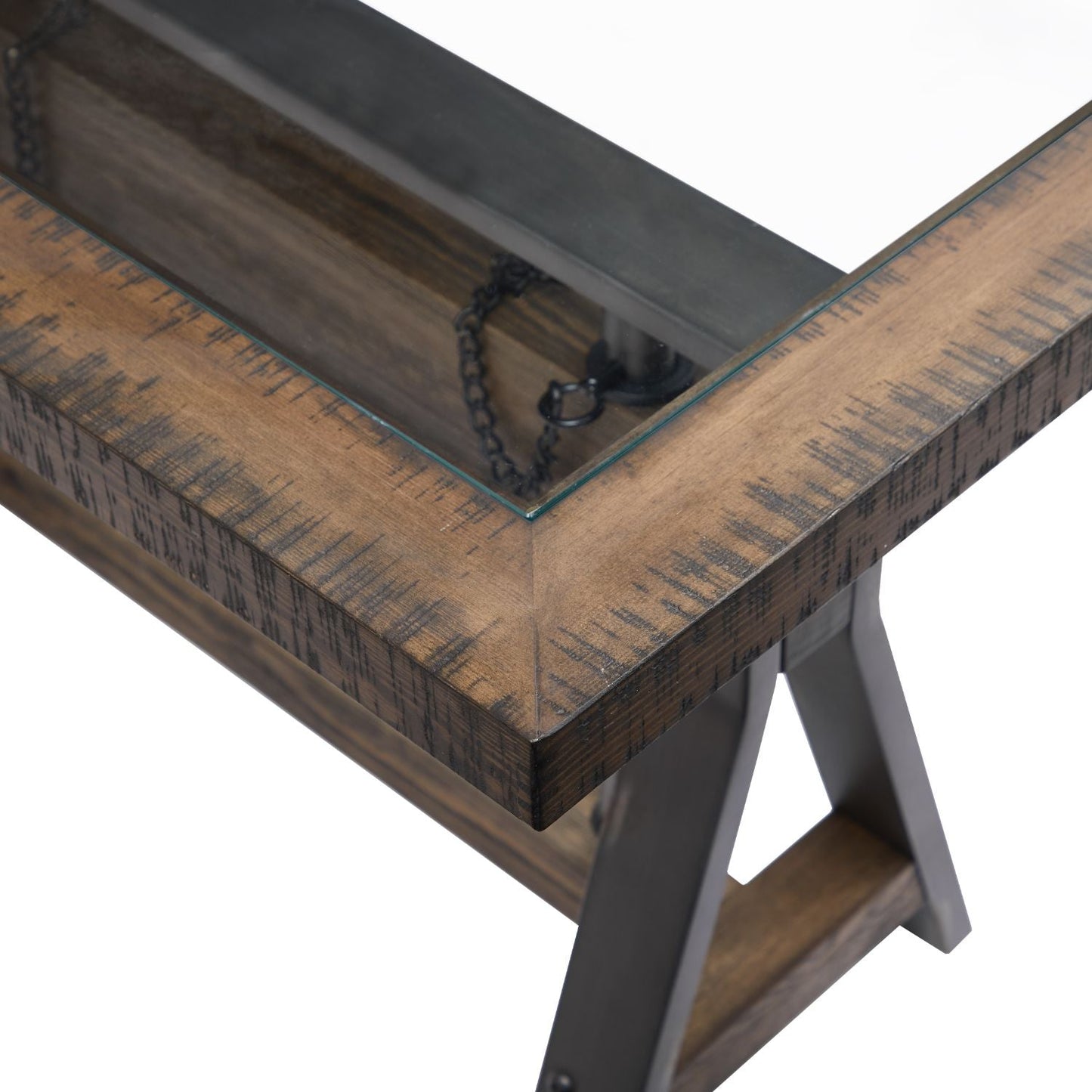 Modus Medici Adjustable Desk in Charcoal Brown