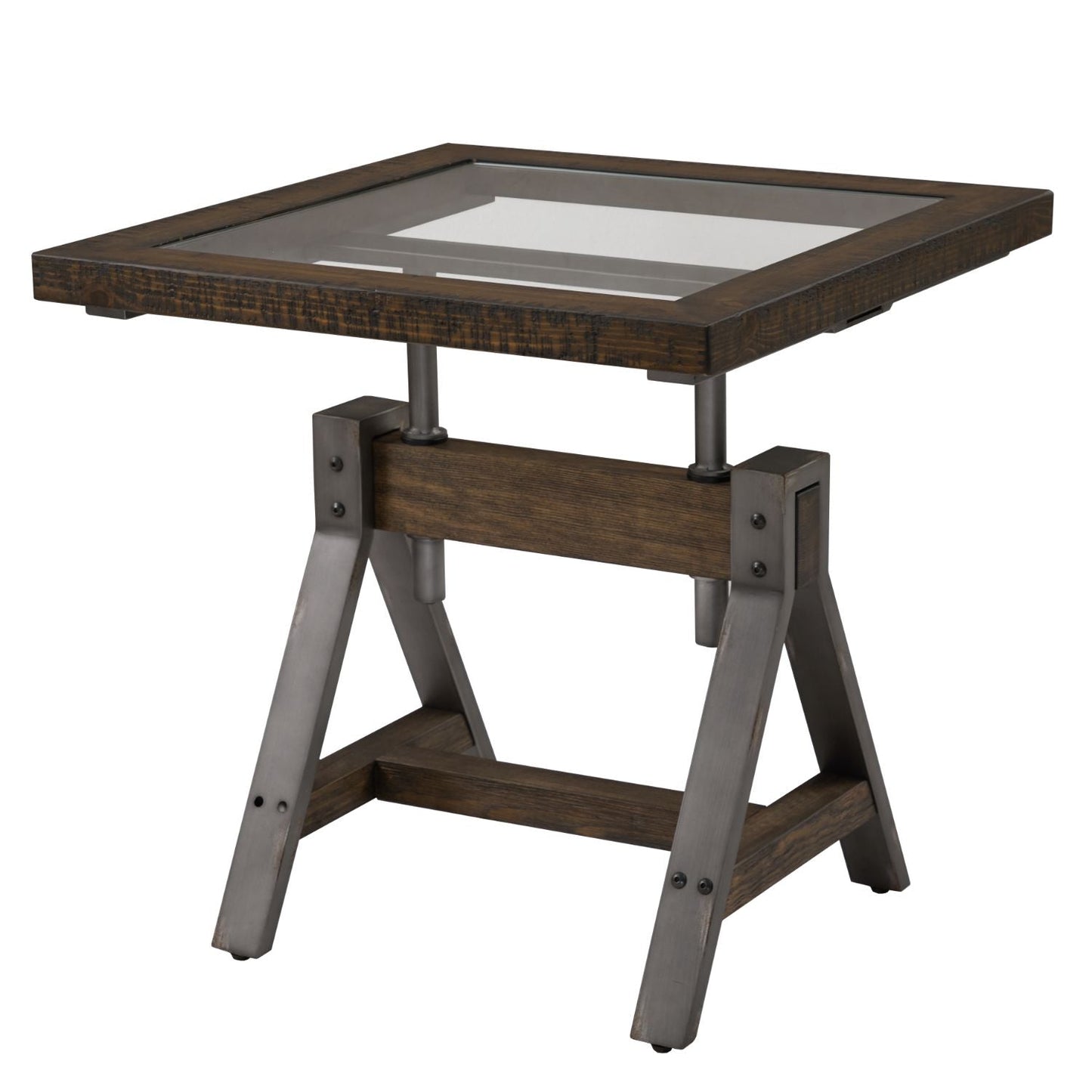 Modus Medici End Table in Charcoal Brown