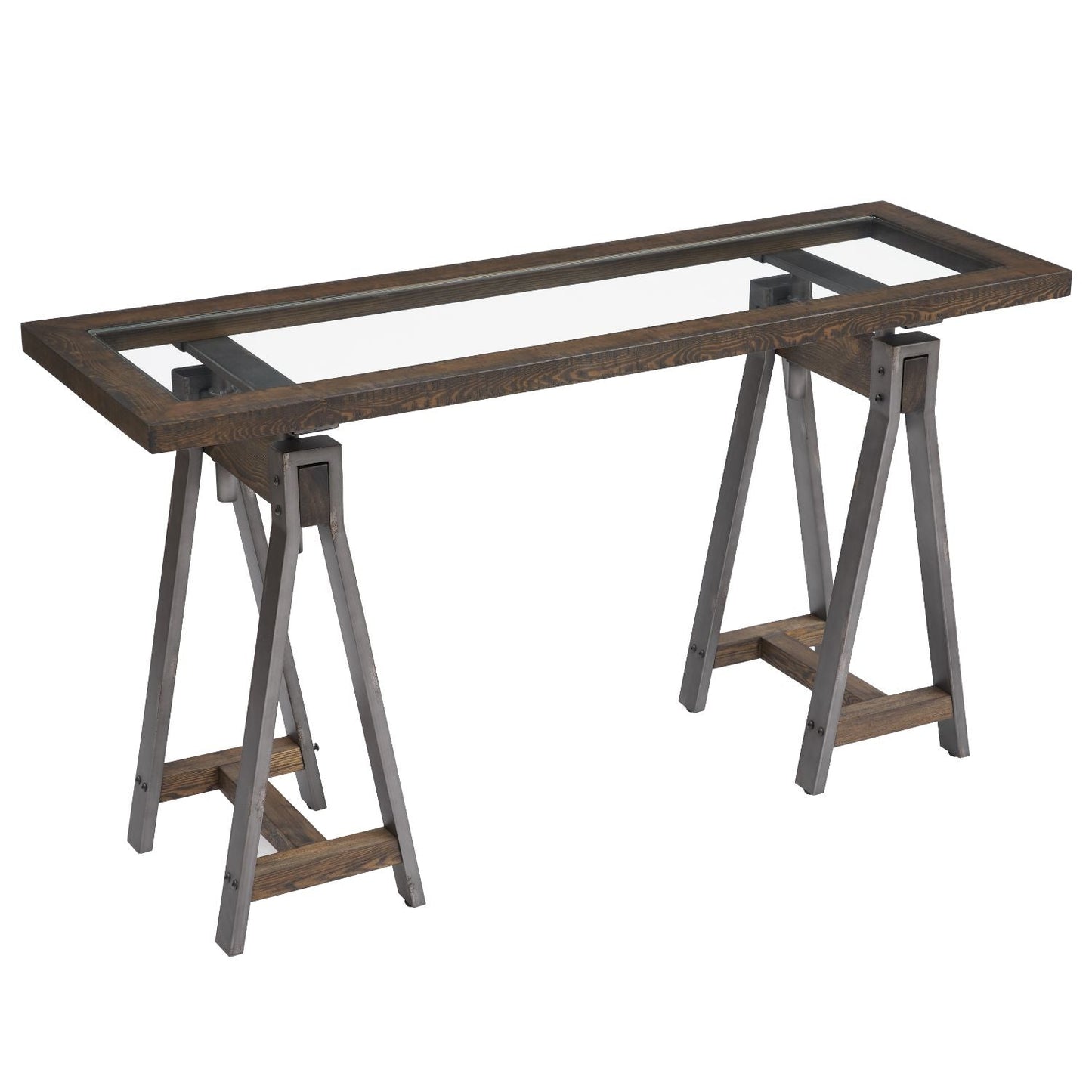 Modus Medici 3 PC Coffee, End & Console Table in Charcoal Brown