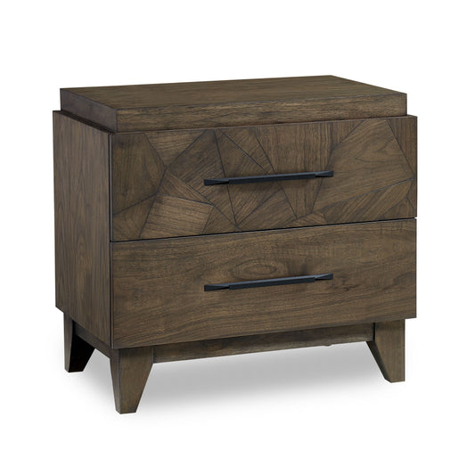 Modus Broderick Two-Drawer Nightstand in Wild Oats Brown