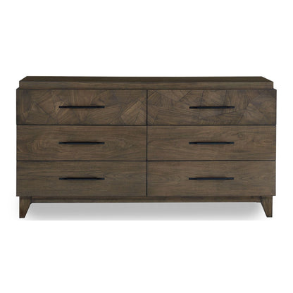 Modus Broderick Six-Drawer Dresser in Wild Oats Brown