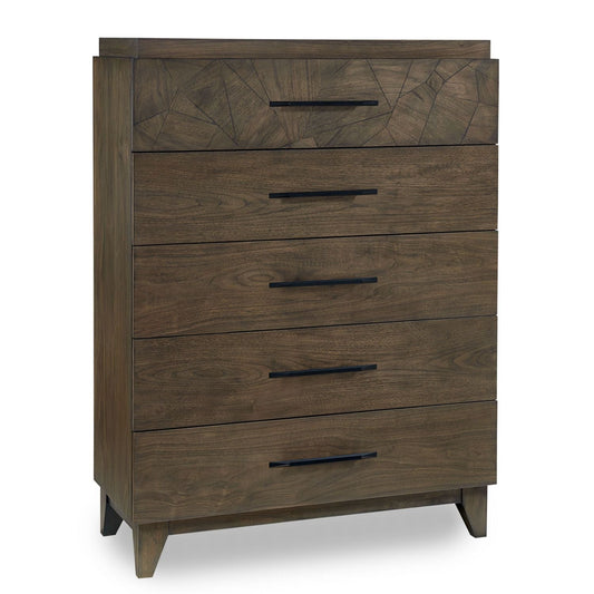 Modus Broderick Five Drawer Chest in Wild Oats Brown