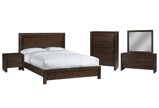 Modus Element 5PC Queen Bedroom Set with Chest in Chocolate Brown