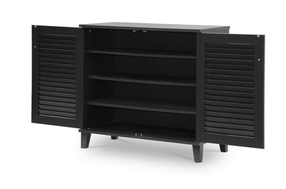 Contemporary Storage Shoe Cabinet in Dark Brown bxi5304-105