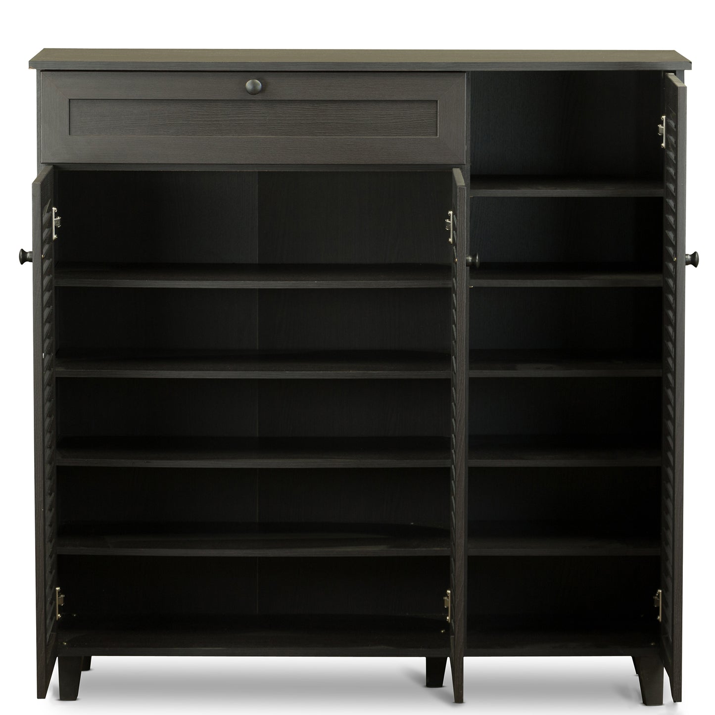Contemporary Storage Shoe Cabinet in Dark Brown bxi5308-111