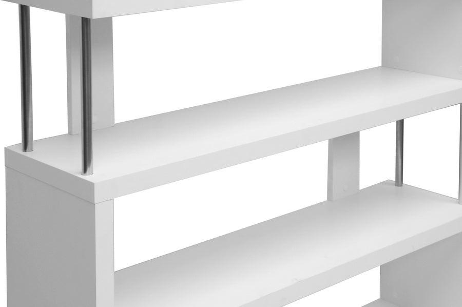 Modern 3 Tier Bookshelf in White