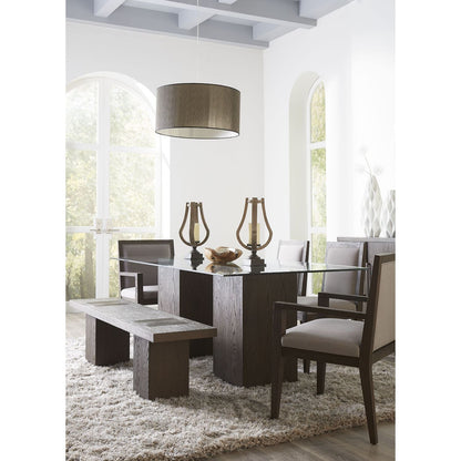 Modus Modesto 6 PC Rectangular Glass Dining Set in French Roast