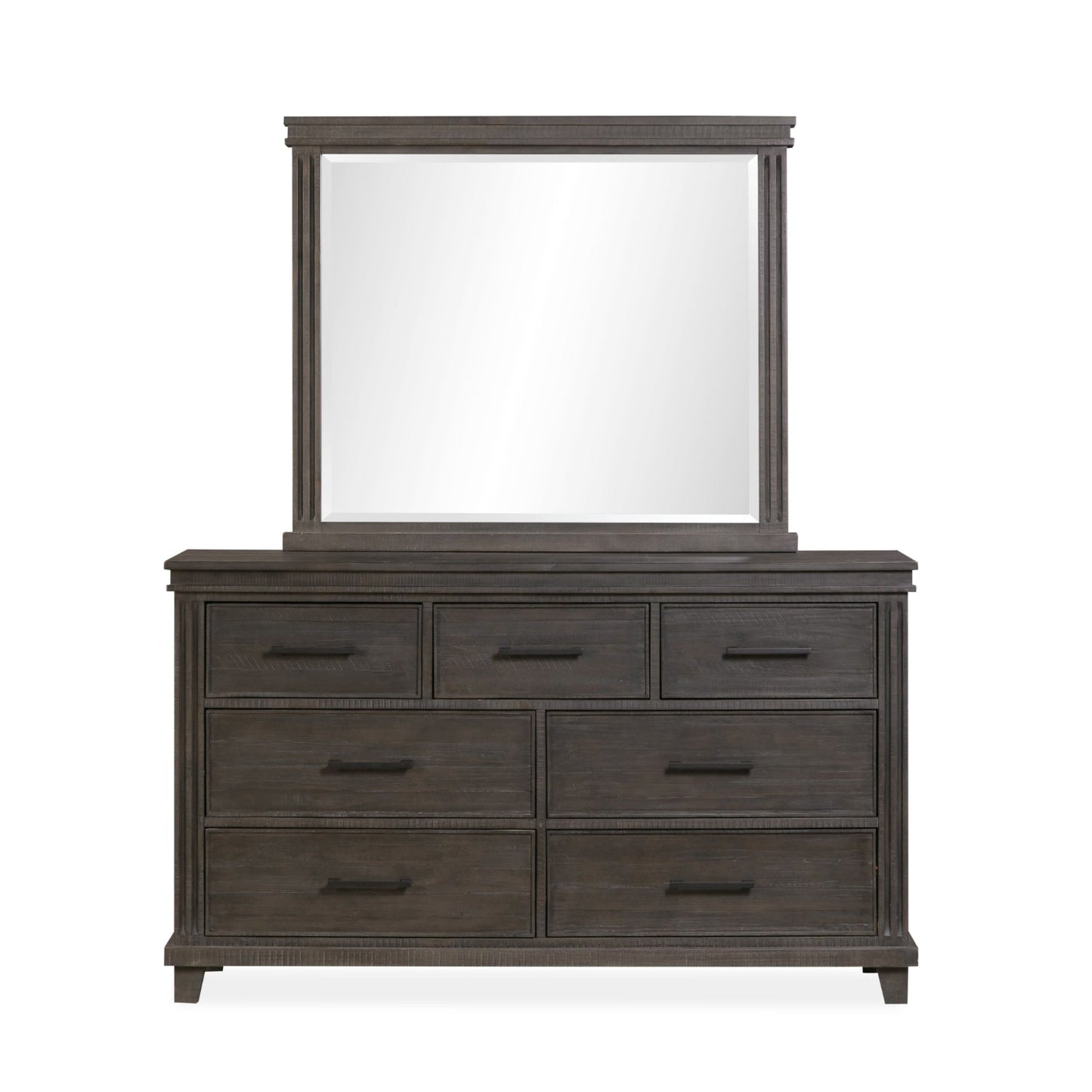 Modus Hampton Bay 5PC E King Panel Bedroom Set with Chest in Rustic Onyx