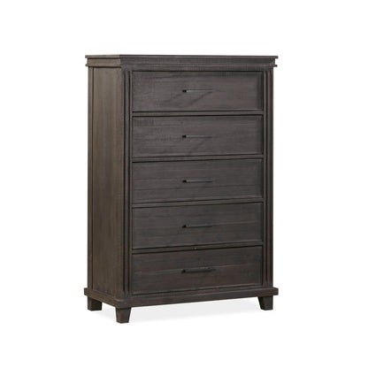 Modus Hampton Bay 5PC Full Storage Bedroom Set in Rustic Onyx