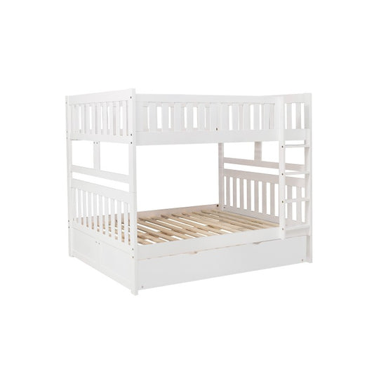 Homelegance Galen Full / Full Bunk Bed Twin Trundle in White