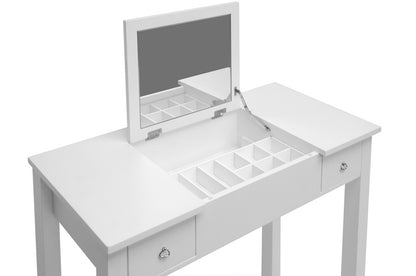 Contemporary Vanity Table in White