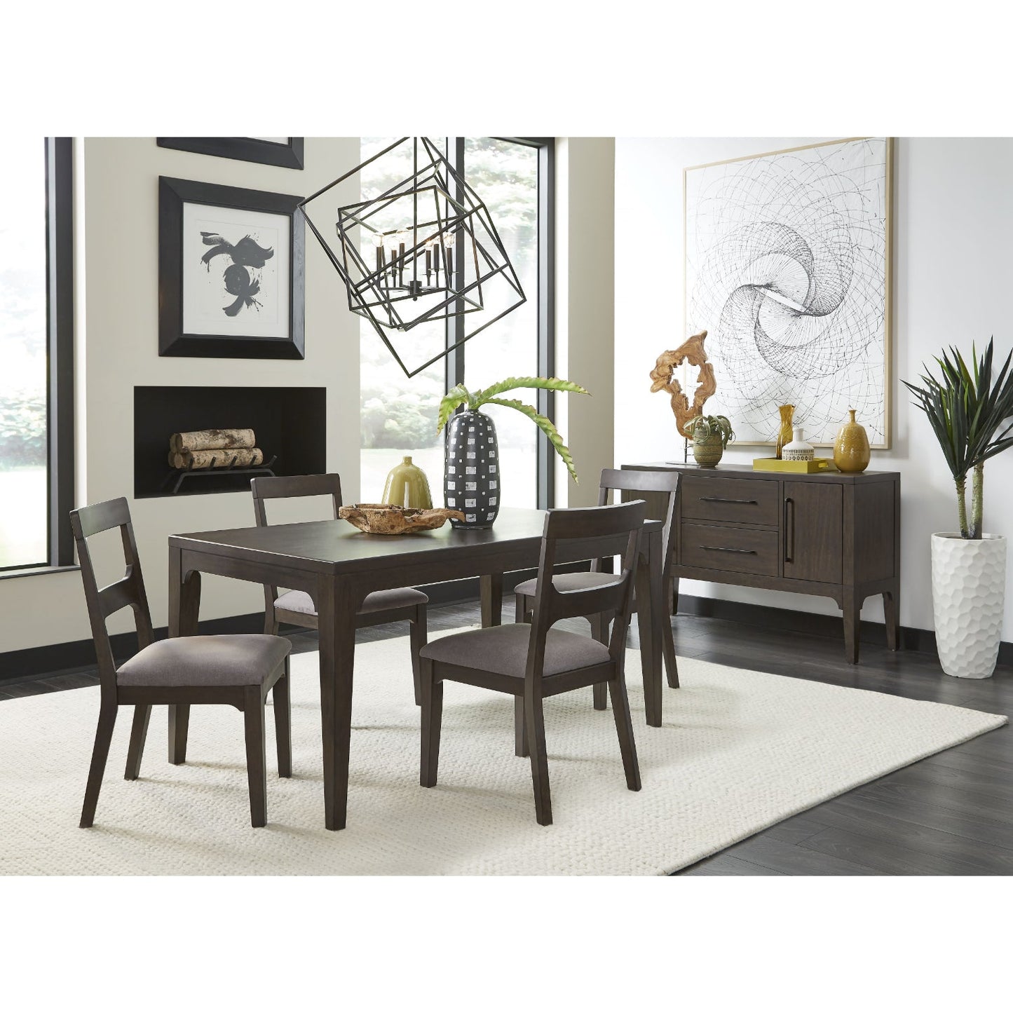 Modus Bryce 7 PC Dining Set in Brown Horse