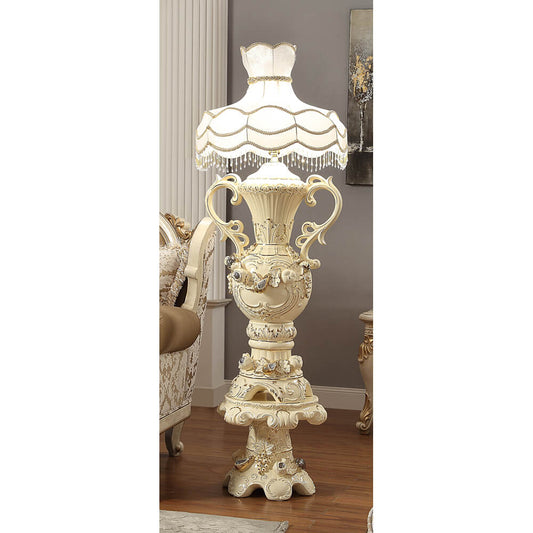 40 Inch Floor Lamp in Antique White & Gold Finish 1182 European Victorian