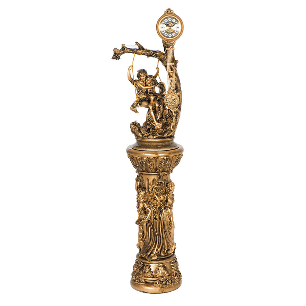 Clock in Metallic Antique Gold Finish 1206 European Traditional Victorian