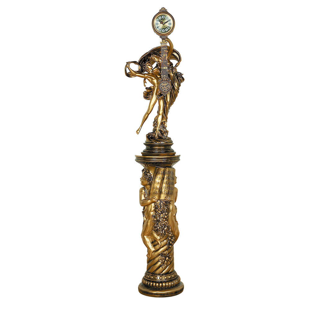 Clock in Metallic Antique Gold Finish 211 European Traditional Victorian