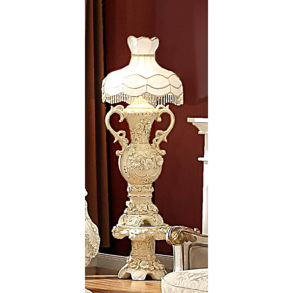 45 Inch Floor Lamp in Antique White & Gold Finish 2177 European Victorian